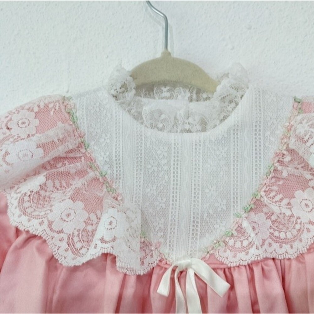 Vintage Bryan 24 Month Pink and White Dress - Picture 8 of 11